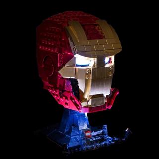 LIGHT MY BRICKS  Light My Bricks LEGO Iron Man Helmet Kit d'éclairage Multicolore 
