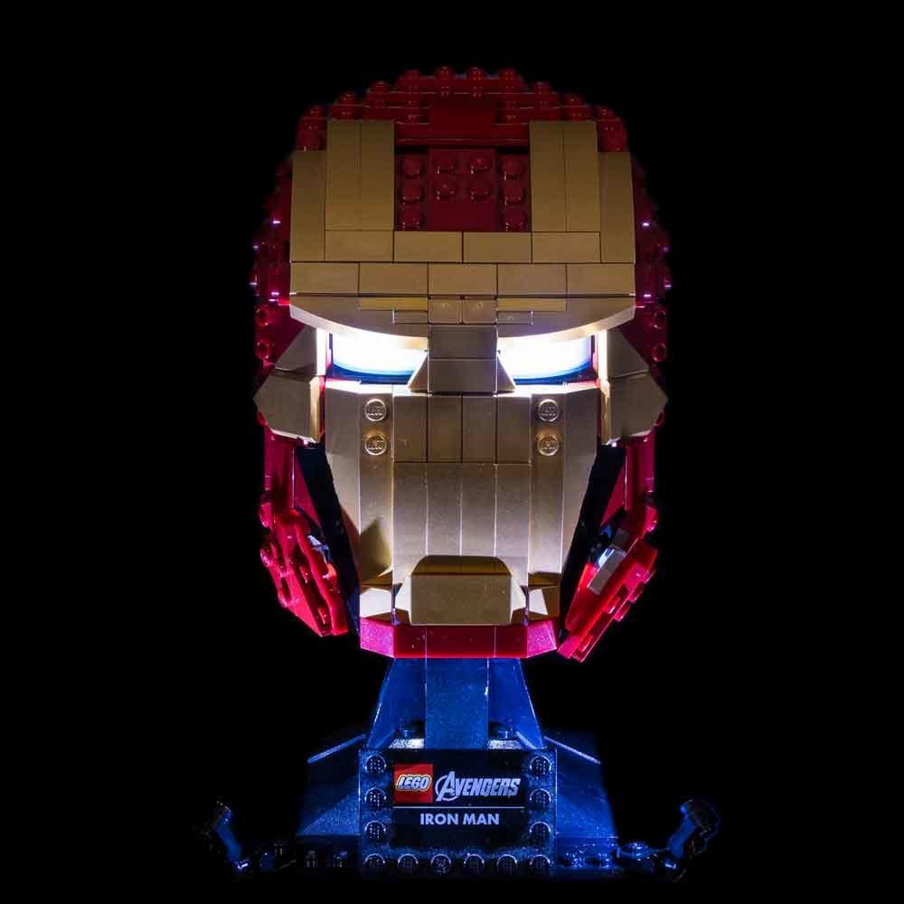 Image of Light My Bricks LEGO Iron Man Helmet Beleuchtungsset Mehrfarbig Multicolor