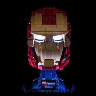 LIGHT MY BRICKS  Light My Bricks LEGO Iron Man Helmet Kit d'éclairage Multicolore 