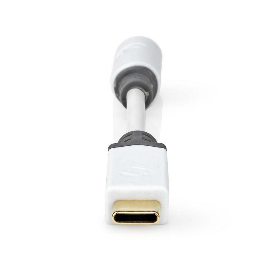 Nedis  Adaptateur USB-C™ | USB 2.0 | USB-C™ mâle | 3.5 mm femelle | 0.10 m | Rond | Plaqué or | PVC | Blanc | Boîte 