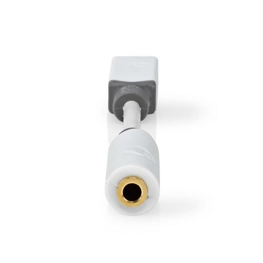 Nedis  Adaptateur USB-C™ | USB 2.0 | USB-C™ mâle | 3.5 mm femelle | 0.10 m | Rond | Plaqué or | PVC | Blanc | Boîte 