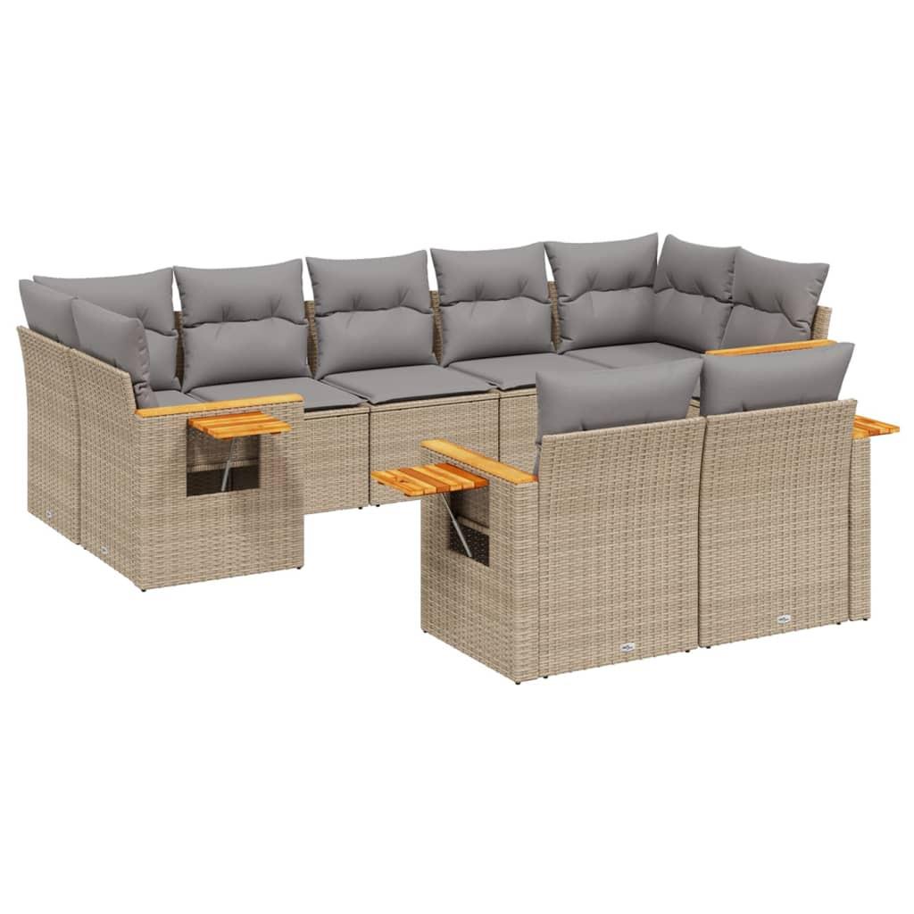 VidaXL set divano da giardino Polirattan  