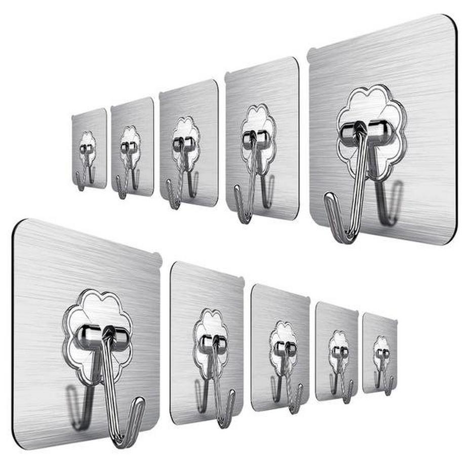 10 ganci da parete - autoadesivi