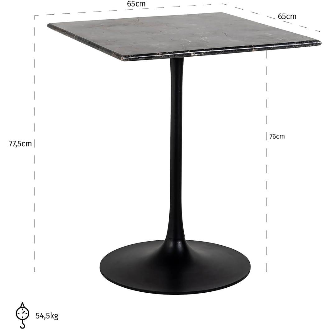 mutoni Bistrotisch Carlten Marmor quadratisch 65  