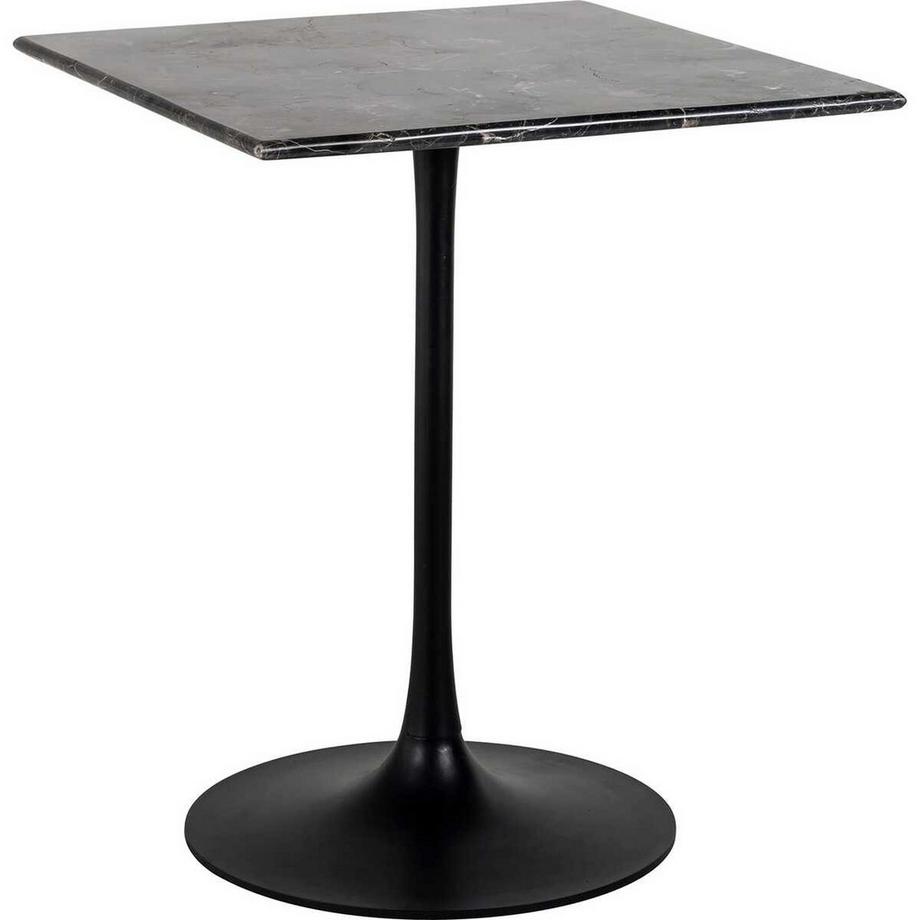 Table de bistrot Carlten marbre noir carré 65