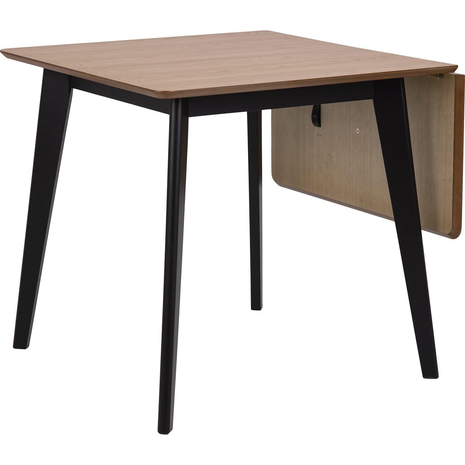 mutoni Table de salle à manger Melrose plaqué chêne laqué 1 plateau extensible 80/120x80x76cm  