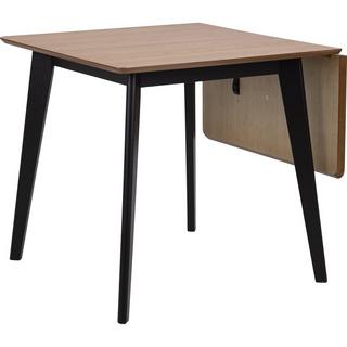 mutoni Table à manger Melrose placage chêne laqué 1 rallonge 80 / 120x80x76cm  