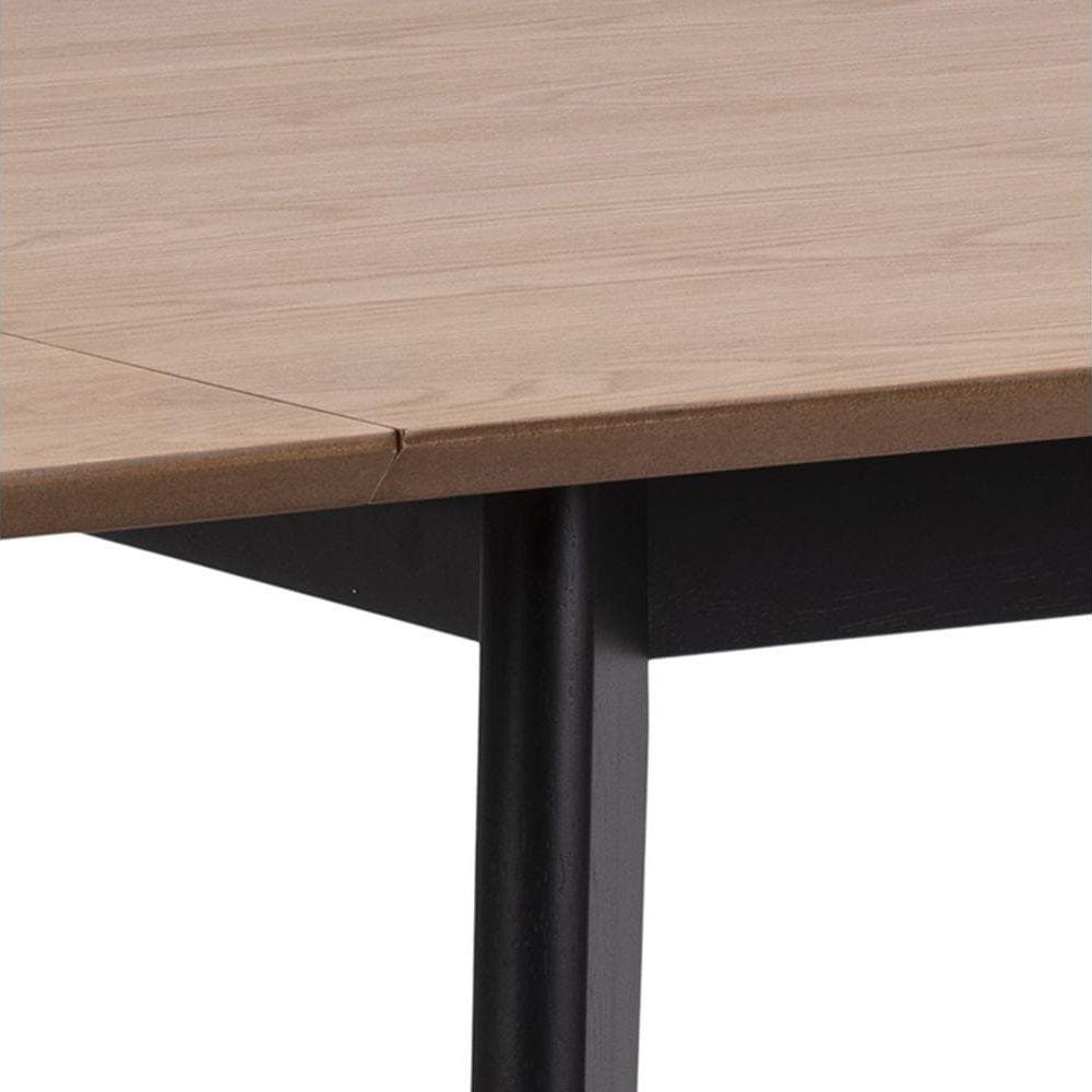 mutoni Table de salle à manger Melrose plaqué chêne laqué 1 plateau extensible 80/120x80x76cm  