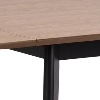 mutoni Table de salle à manger Melrose plaqué chêne laqué 1 plateau extensible 80/120x80x76cm  