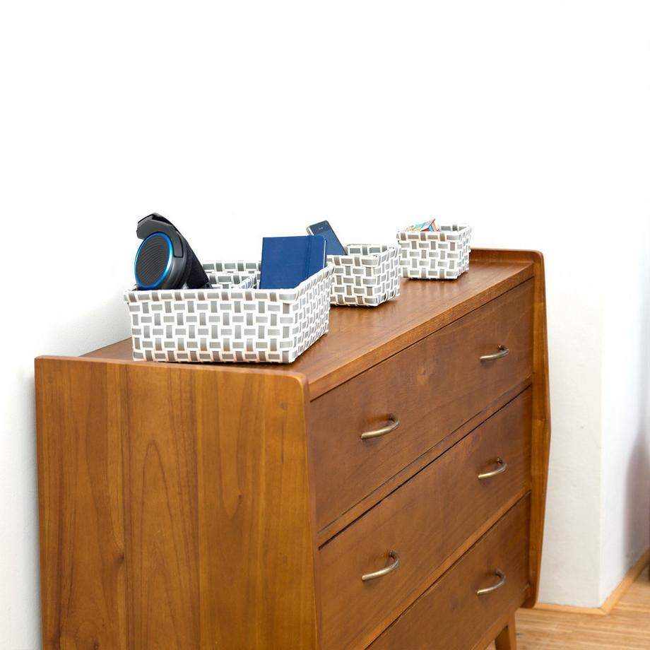 B2X Aufbewahrungskorb 4er Set geflochten  