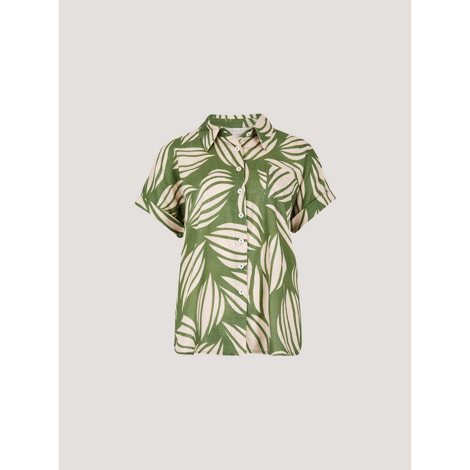 APRICOT Chemise en lin mélangé à imprimé coquillages  