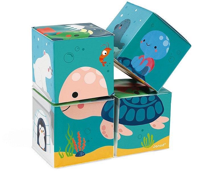 Image of Bade-Würfel für das Baby 4 Stück Kleinkindspielzeug Handhabung Ab 10 Monaten, J04713