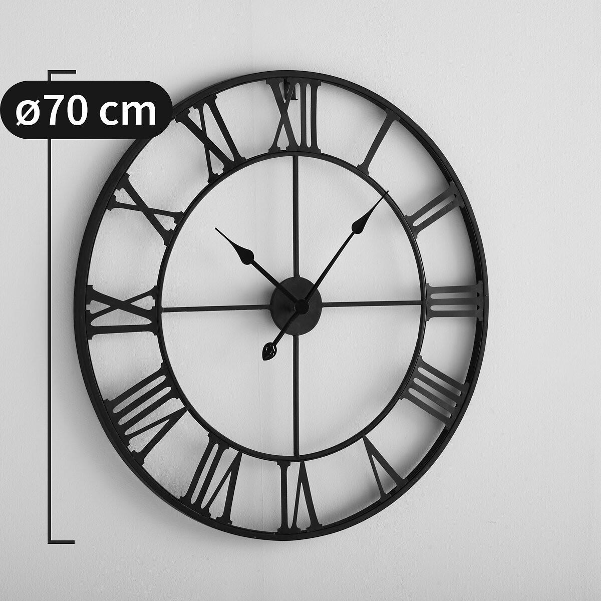 SO'HOME Horloge en métal acier Ø70 cm  