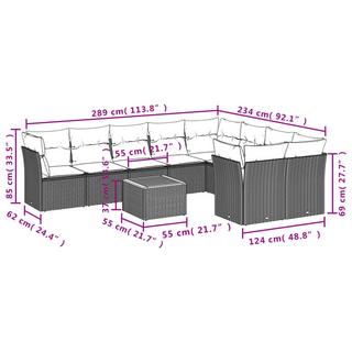 VidaXL Garten sofagarnitur poly-rattan  