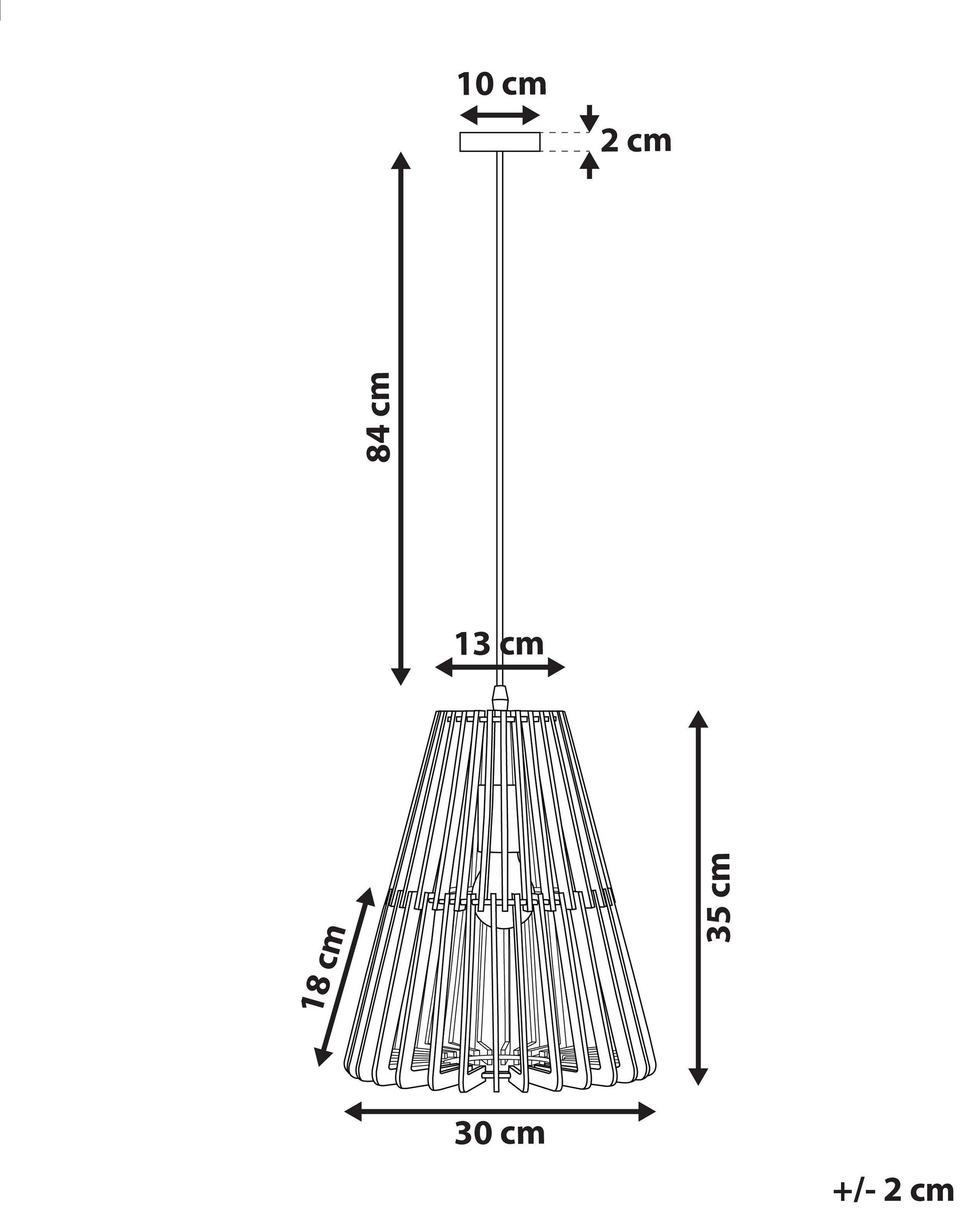 Beliani Lampe suspension en Contreplaqué Boho CAVALLA  