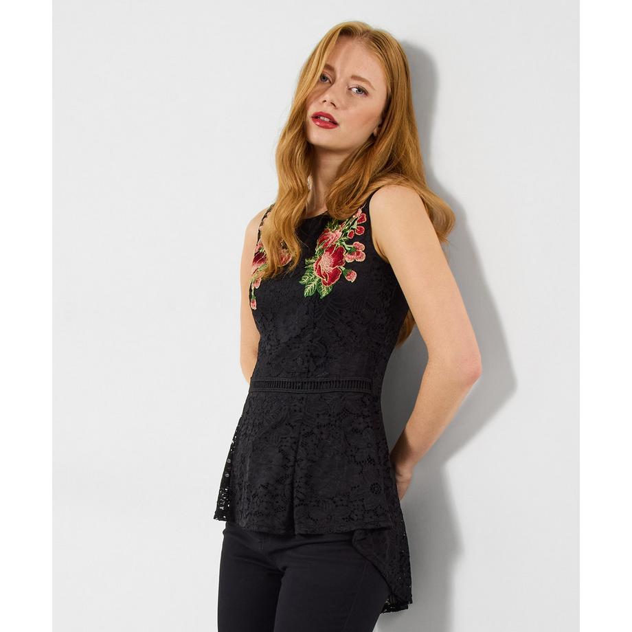 Joe Browns Top en dentelle brodée sans manches  
