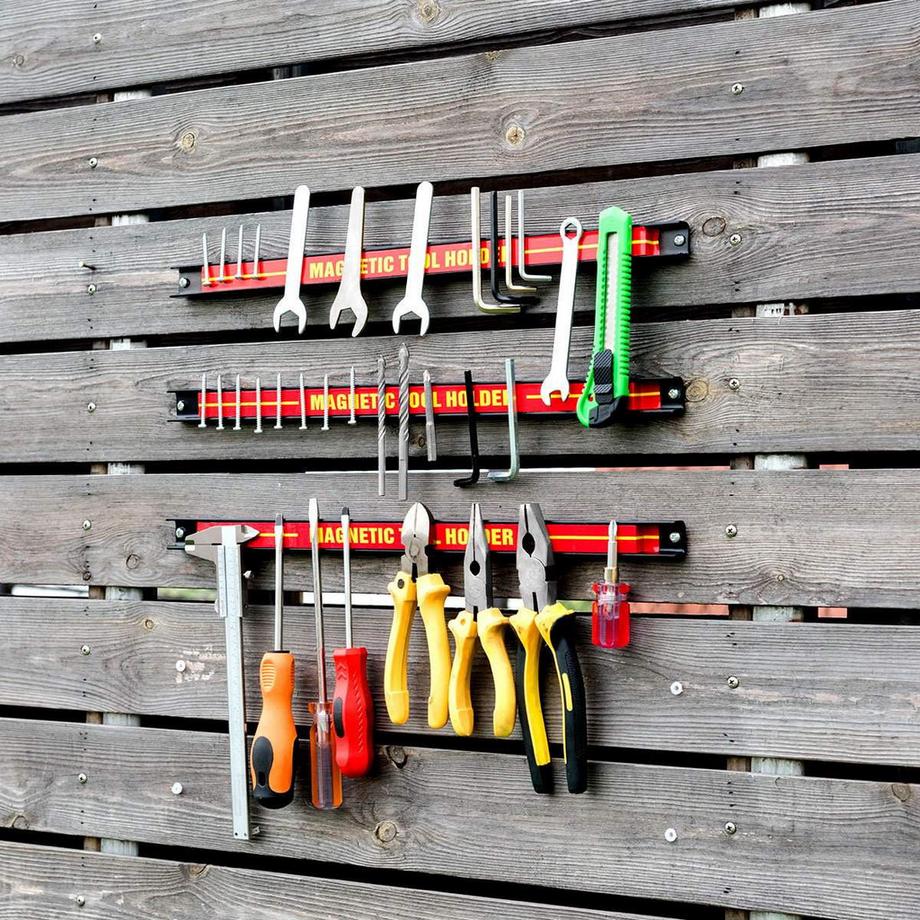 Northix 3 x portautensili magnetici da parete, set di strisce magnetiche, striscia magnetica 46 cm  