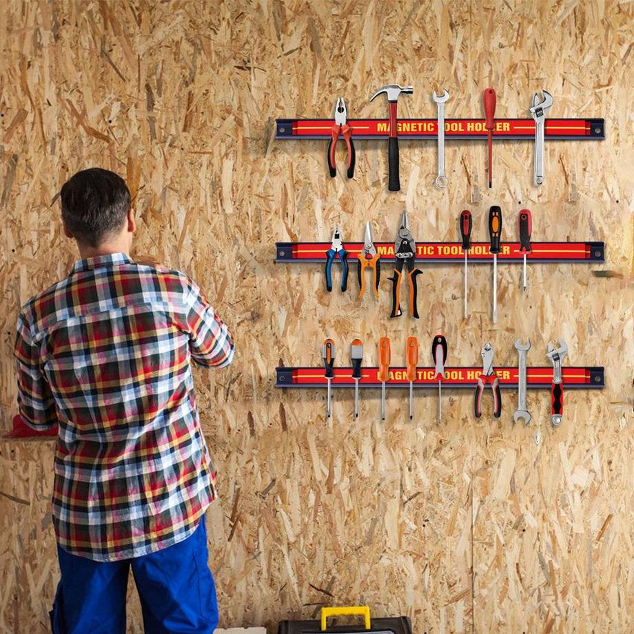 3 x portautensili magnetici da parete, set di strisce magnetiche, striscia magnetica 46 cm