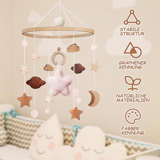 Activity-board  Mobile bébé lit d'enfant cloche carillon vent bébé avec nuages étoiles 