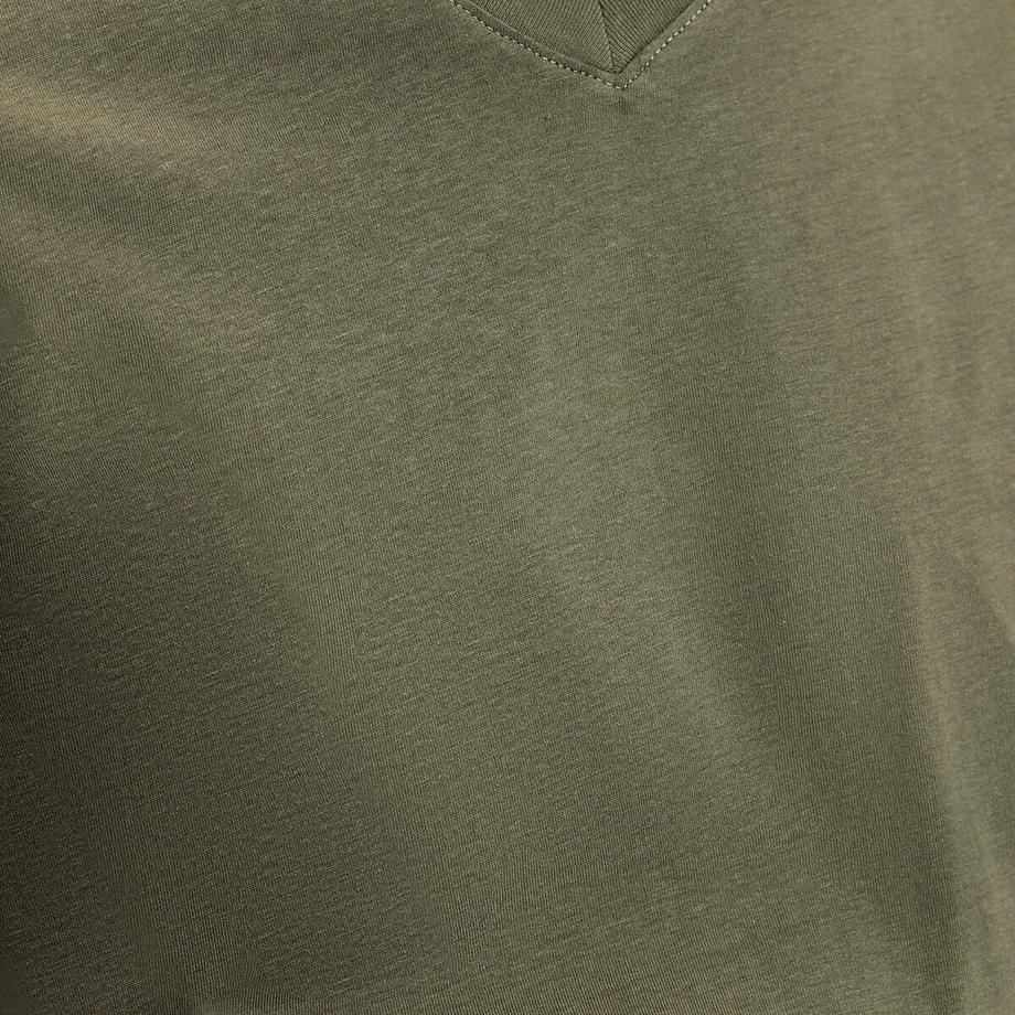 La Redoute Collections Baumwoll V-Ausschnitt Kurzarm T-Shirt  