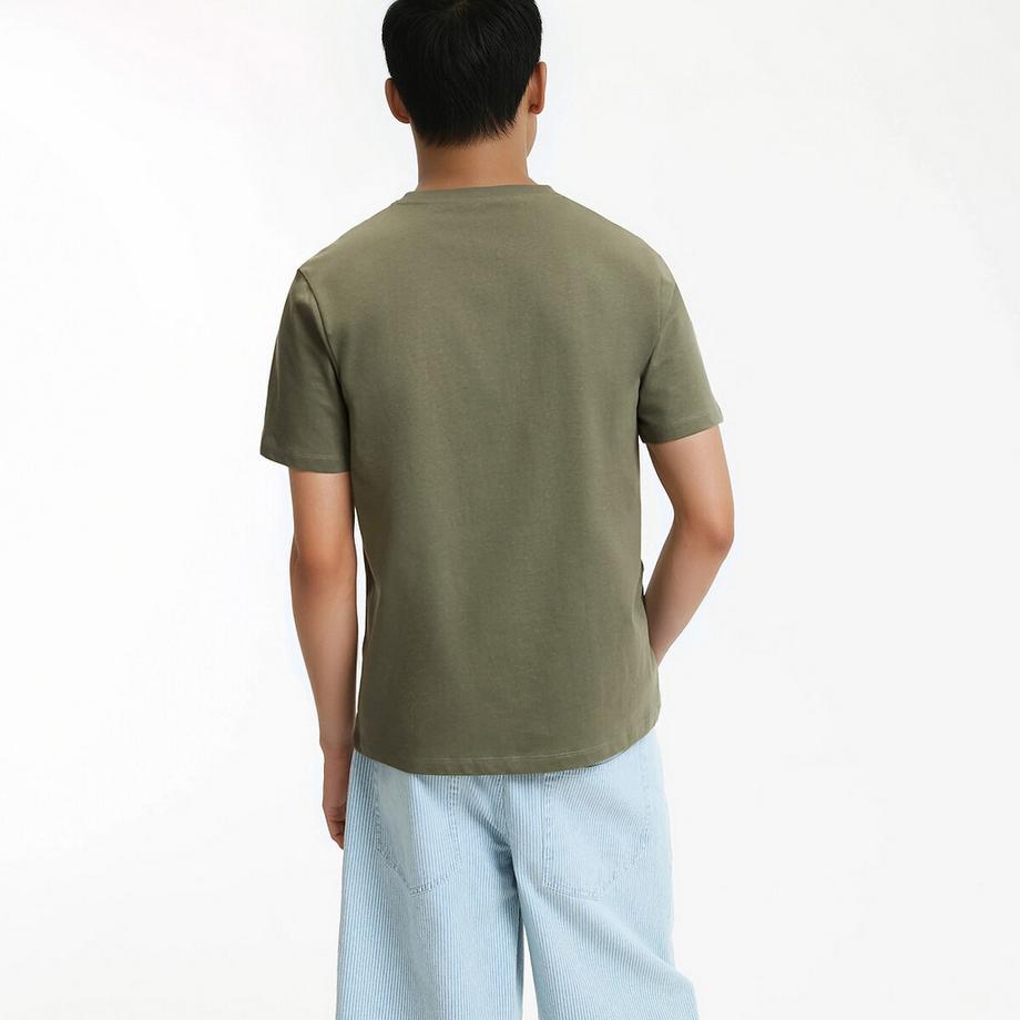 La Redoute Collections Baumwoll V-Ausschnitt Kurzarm T-Shirt  