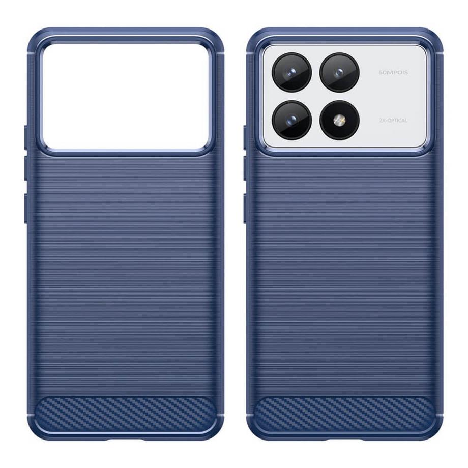 Cover-Discount  Xiaomi Poco F6 Pro - Cover in look metallo carbonio 