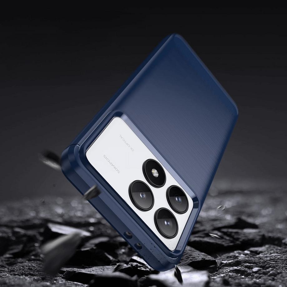 Cover-Discount  Xiaomi Poco F6 Pro - Cover in look metallo carbonio 