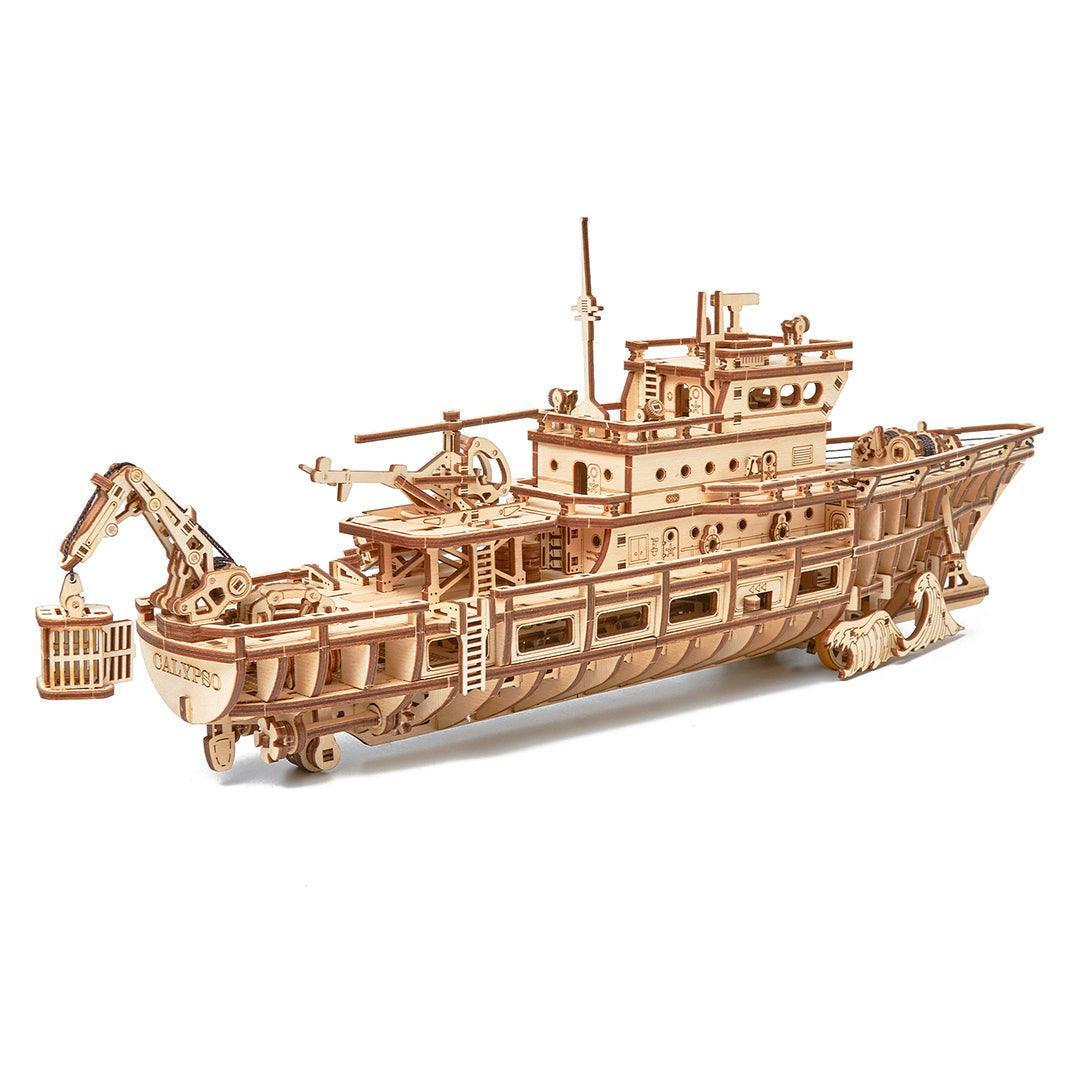 Wood Trick  Bateau de recherche - Kit de construction en bois 3D 