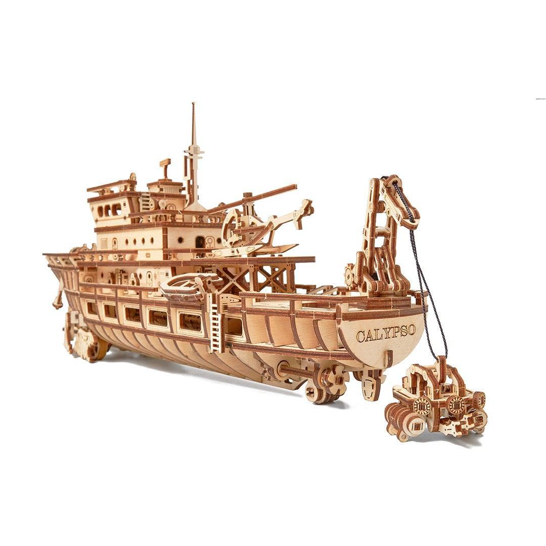 Wood Trick  Bateau de recherche - Kit de construction en bois 3D 