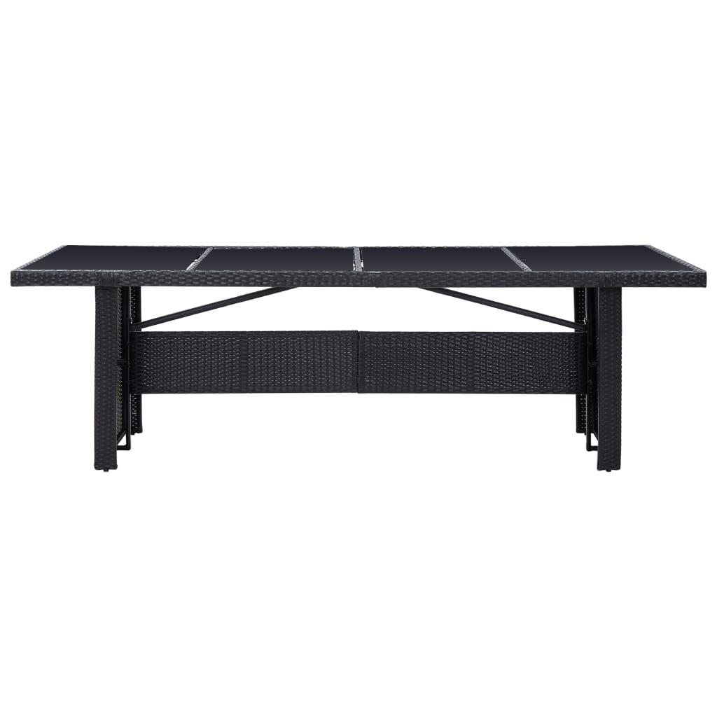 VidaXL Table d'extérieur rotin synthétique  