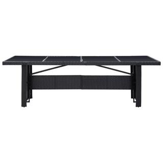 VidaXL Table d'extérieur rotin synthétique  