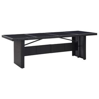 VidaXL Table d'extérieur rotin synthétique  