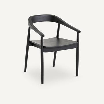 Fauteuil de table chêne et plaqué