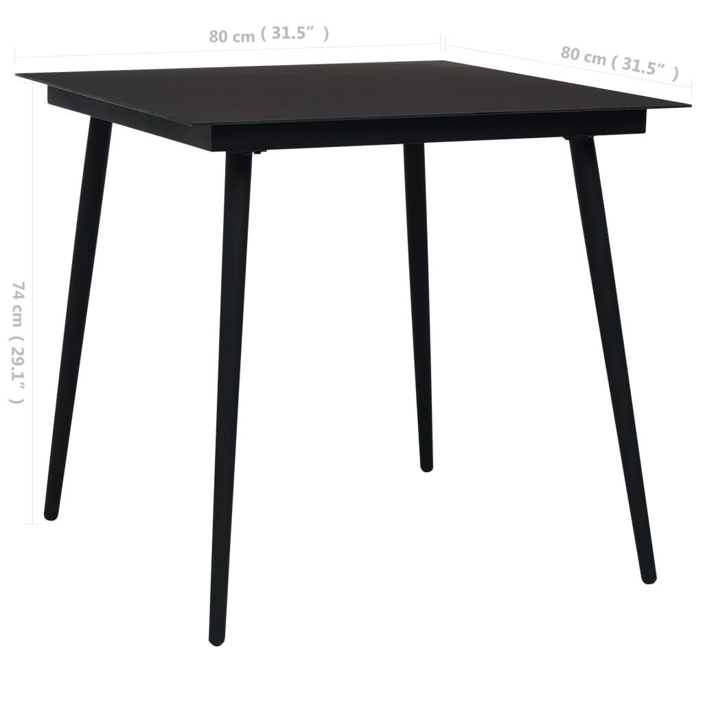 VidaXL Table à manger acier  