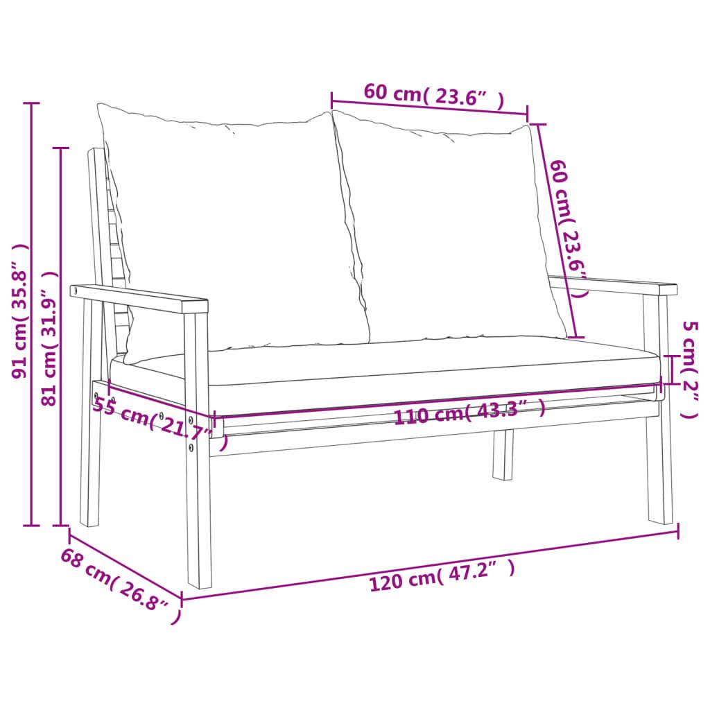 VidaXL Gartensofa akazienholz  