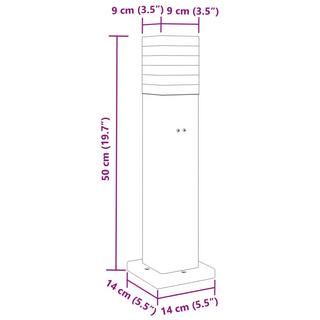 VidaXL Lampadaire d'extérieur aluminium  