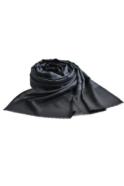 Image of Wollschal »schurwollen- & Seidenmix Schal«, 2farbig, Mit Fransen Unisex Schwarz ONE SIZE