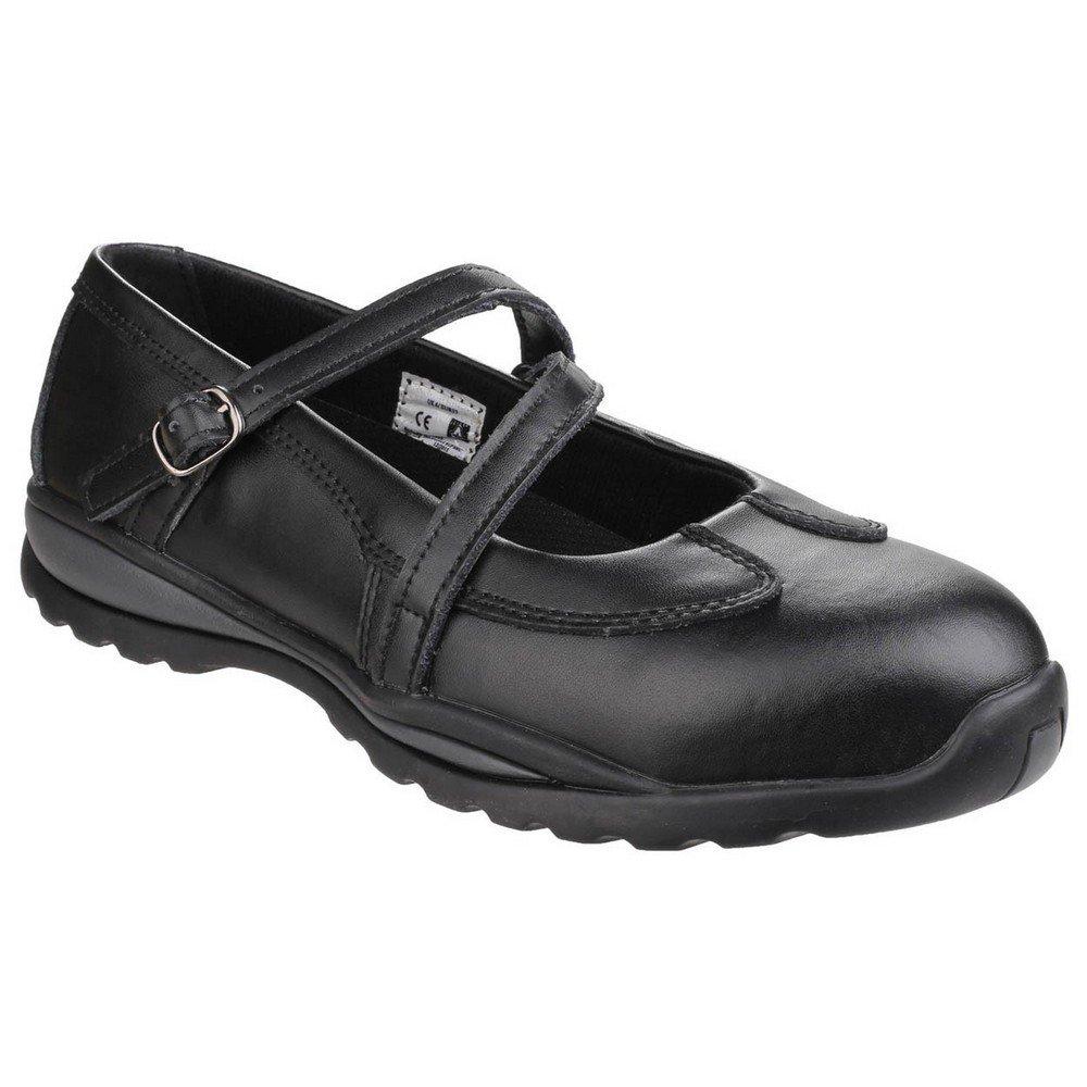 Image of 55 S1p Sicherheitsschuhe Mit Schnalle Unisex Schwarz 42