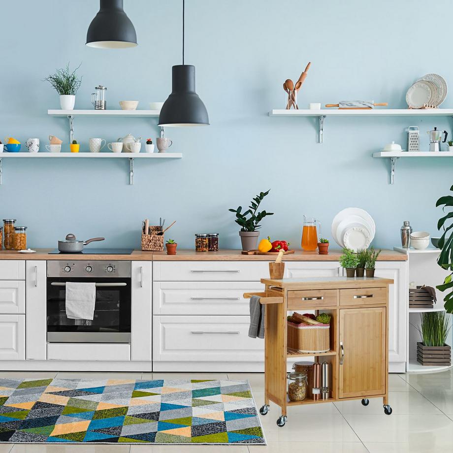 B2X Desserte de cuisine avec dessus en marbre  