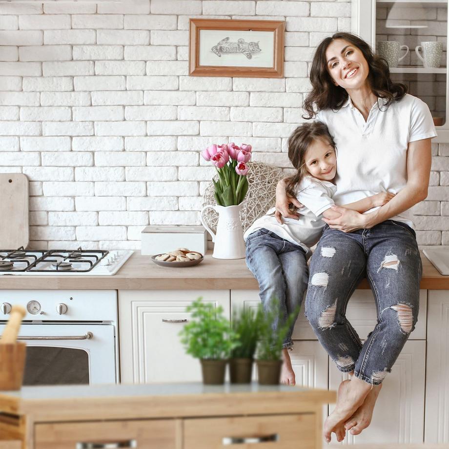 B2X Desserte de cuisine avec dessus en marbre  