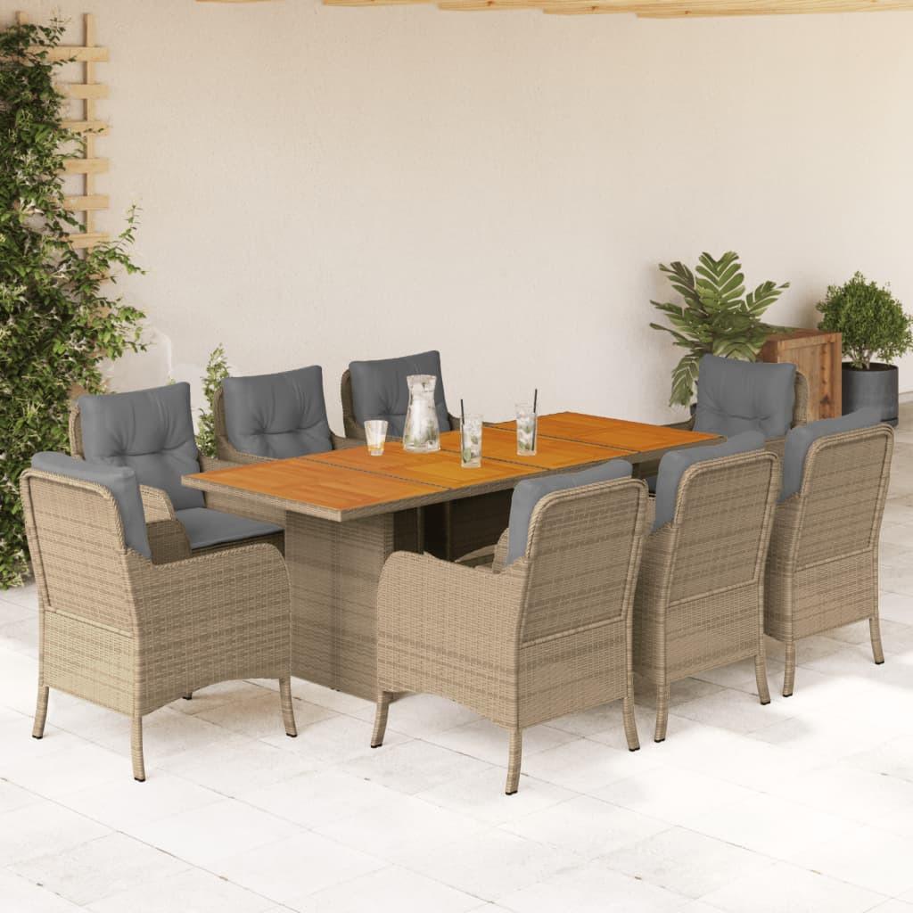 VidaXL set da pranzo da giardino Polirattan  