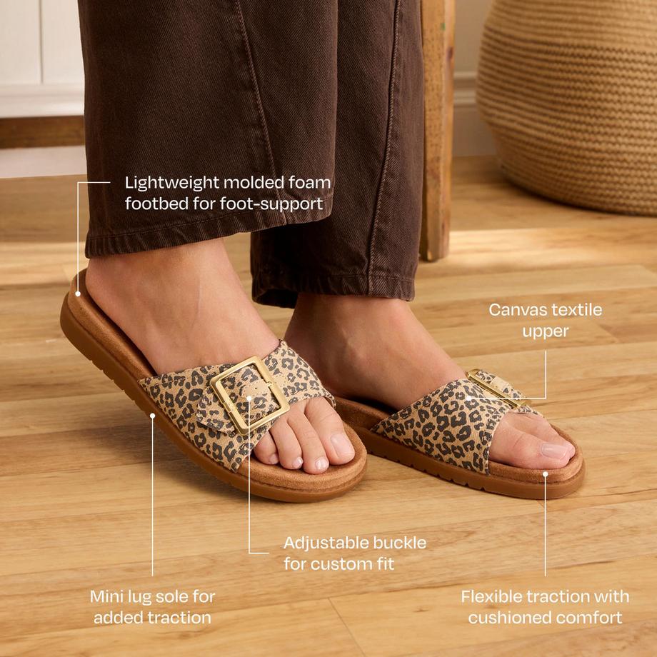 TOMS Sandali Marin Slide con cinturino stampa leopardo  