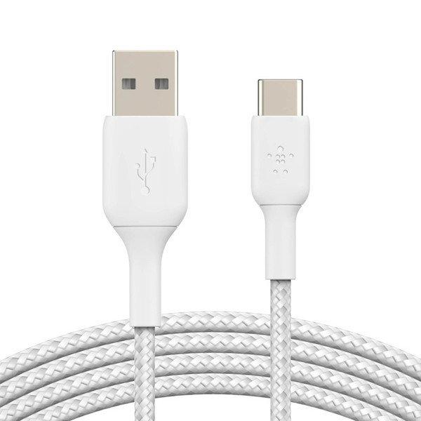 belkin  Câble USB-C en Nylon Belkin 1m Blanc 