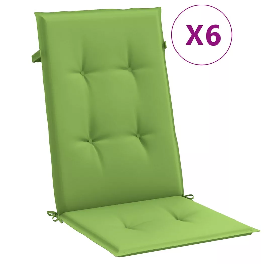 VidaXL - Coussin de chaise à dossier haut tissu, One Size, Vert