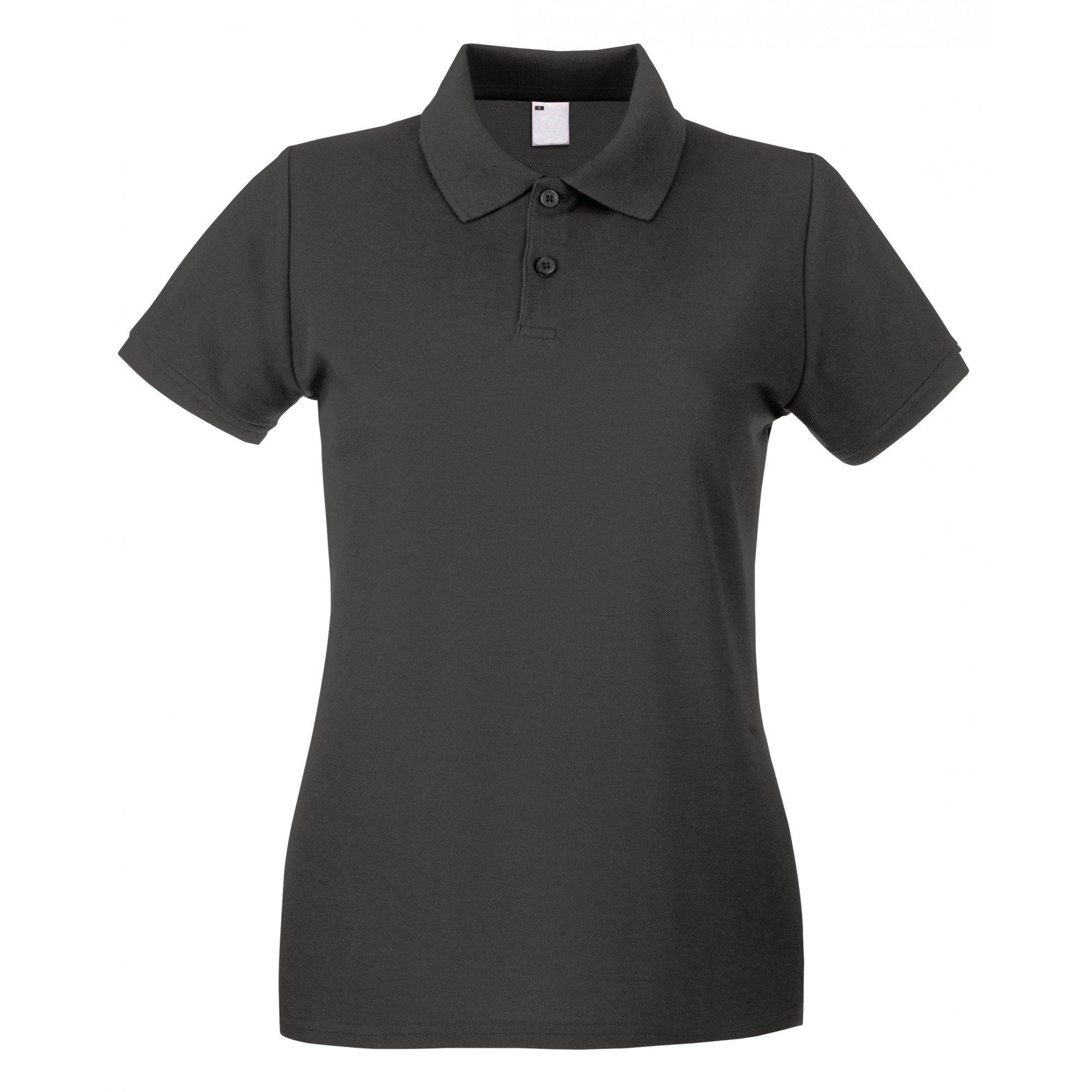 Image of Poloshirt, Figurbetont, Kurzärmlig Damen Grau XS