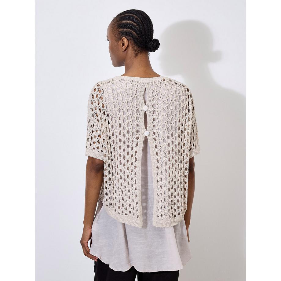 APRICOT Top Tunica in Maglia con Rete  