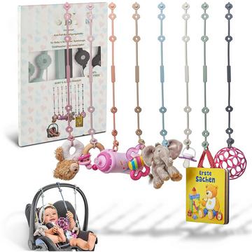 BPA-free baby carriage toy chain/expandable baby cup holder strap/pacifier chain for baby gadgets such as