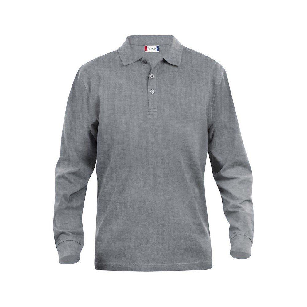 Image of Classic Lincoln Poloshirt Langärmlig Herren Grau S