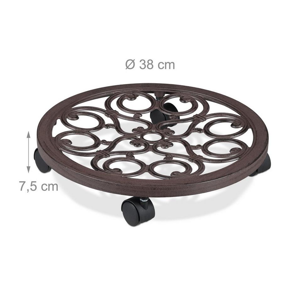 Northix Runder Rollteller für Topfpflanzen  