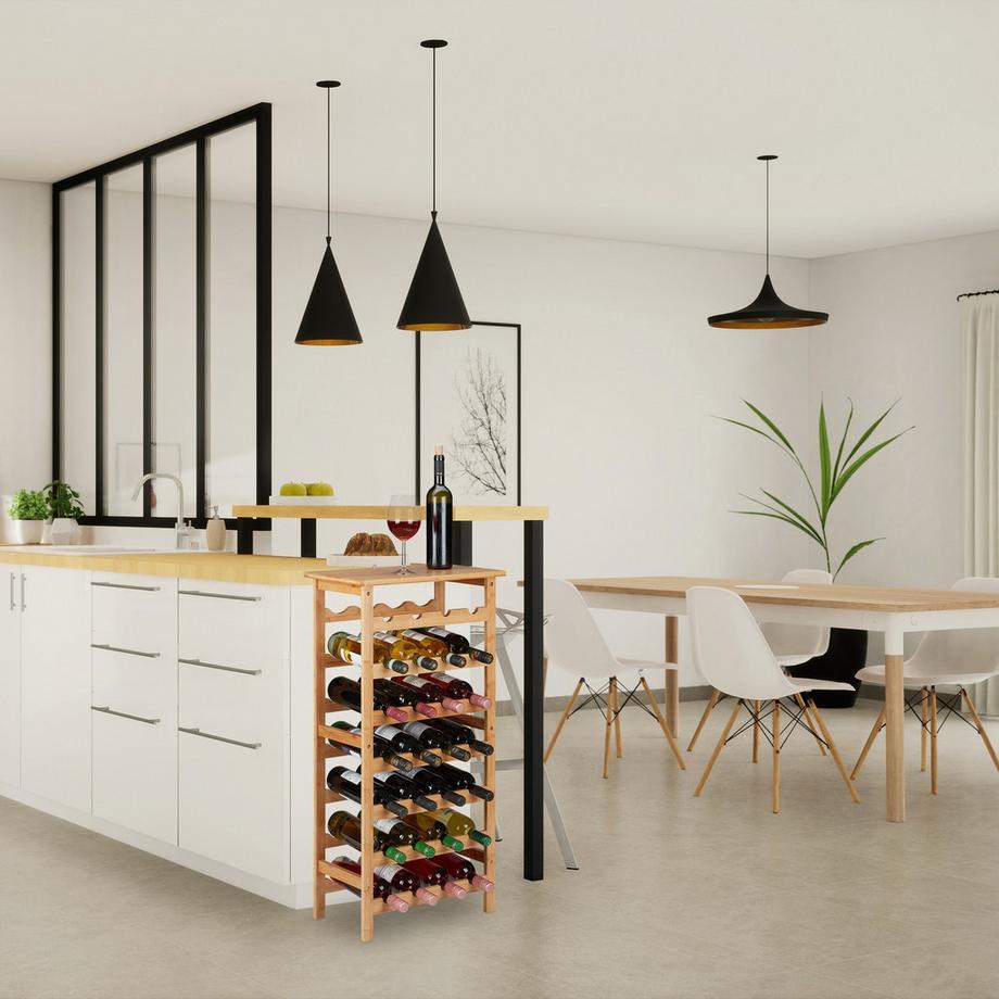 B2X Großes Weinregal aus Bambus  